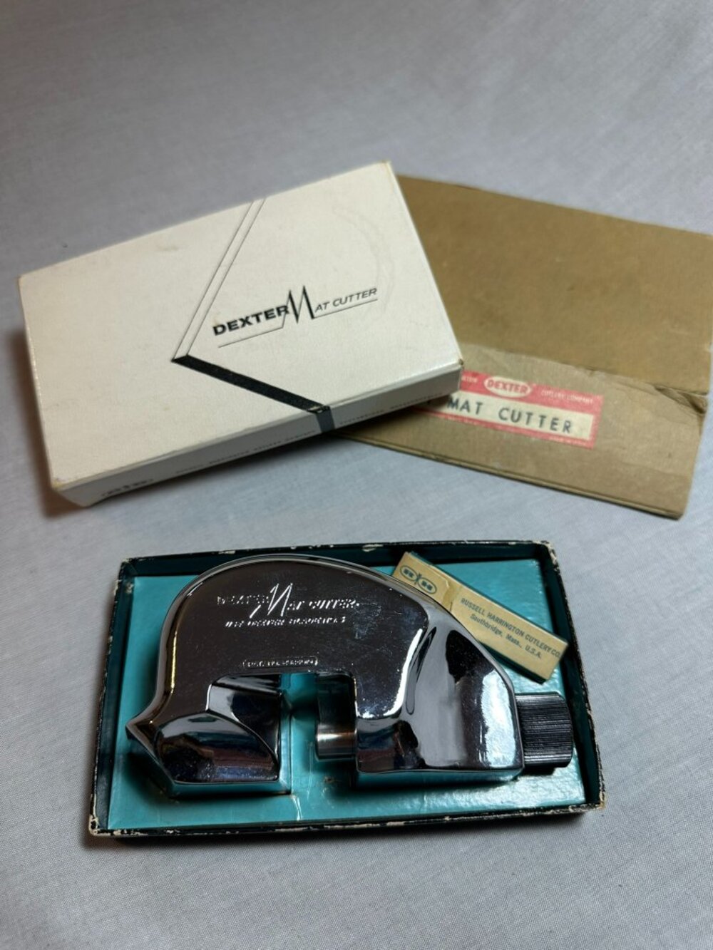 Vintage Dexter Mat Cutter In Original Box With Blades